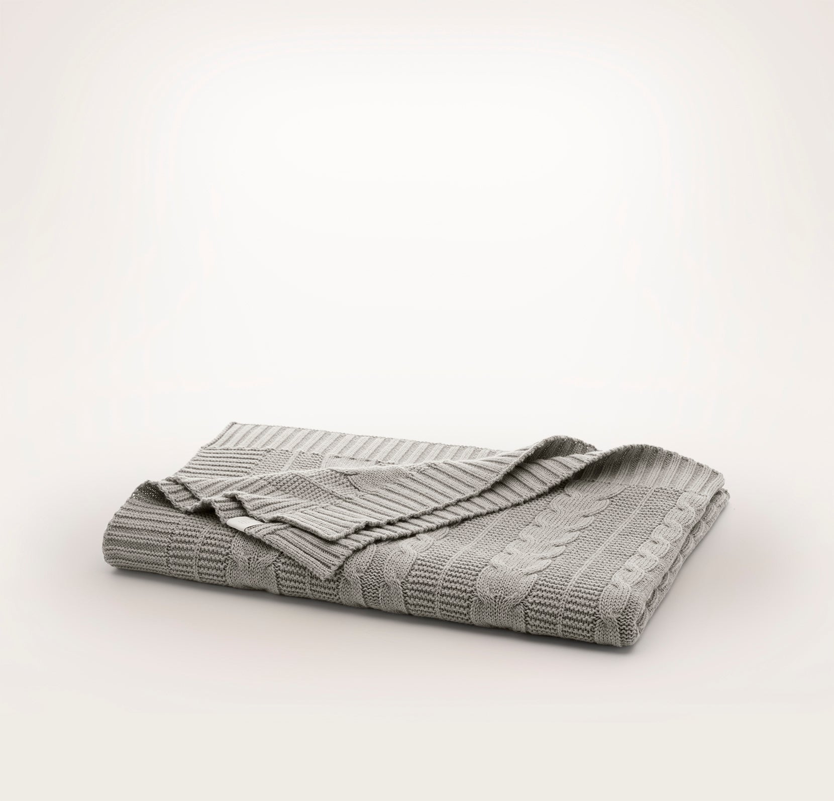 Baby Blankets - Heathered Pewter Cable Knit