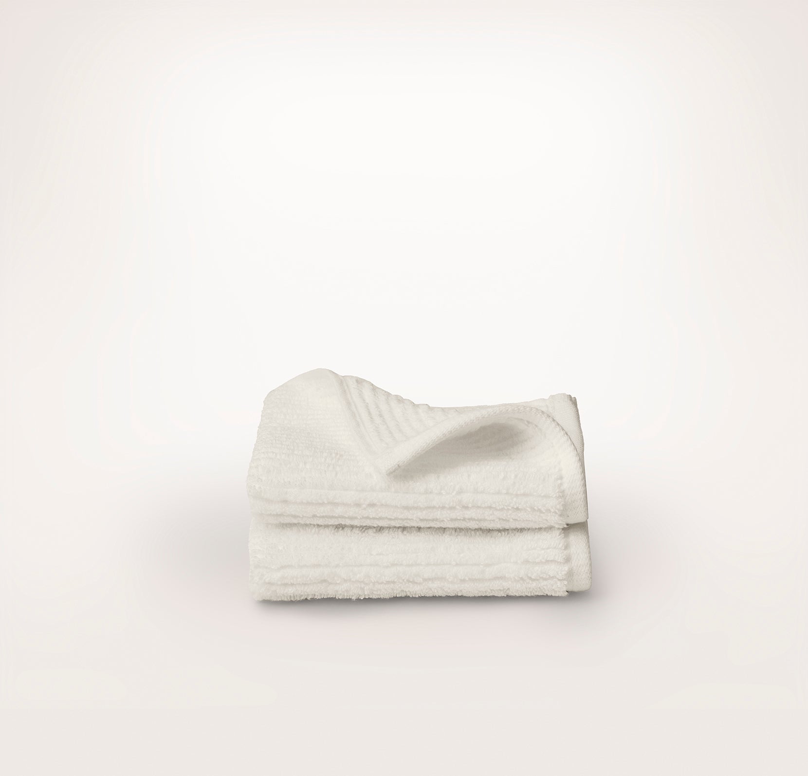 Turkish Ribbed Washcloths (Pair) - Cream