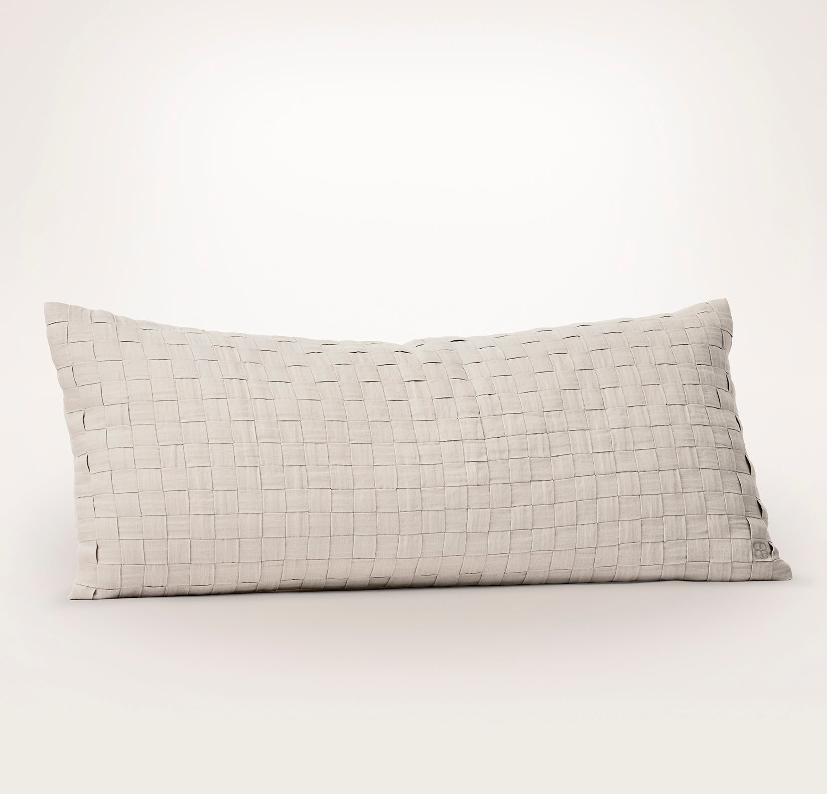 Linen Woven Icon Pillow Cover - Melange Natural
