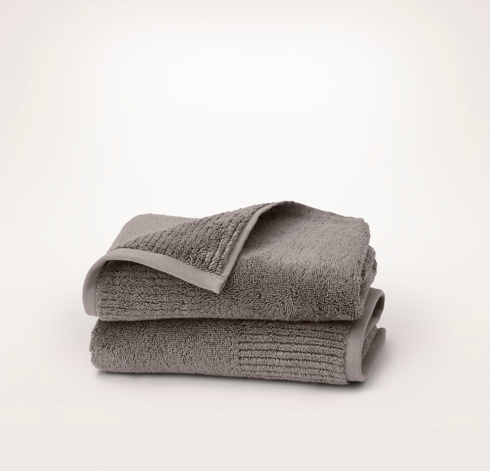 Turkish Ultra Plush Hand Towels (Pair) - Stone