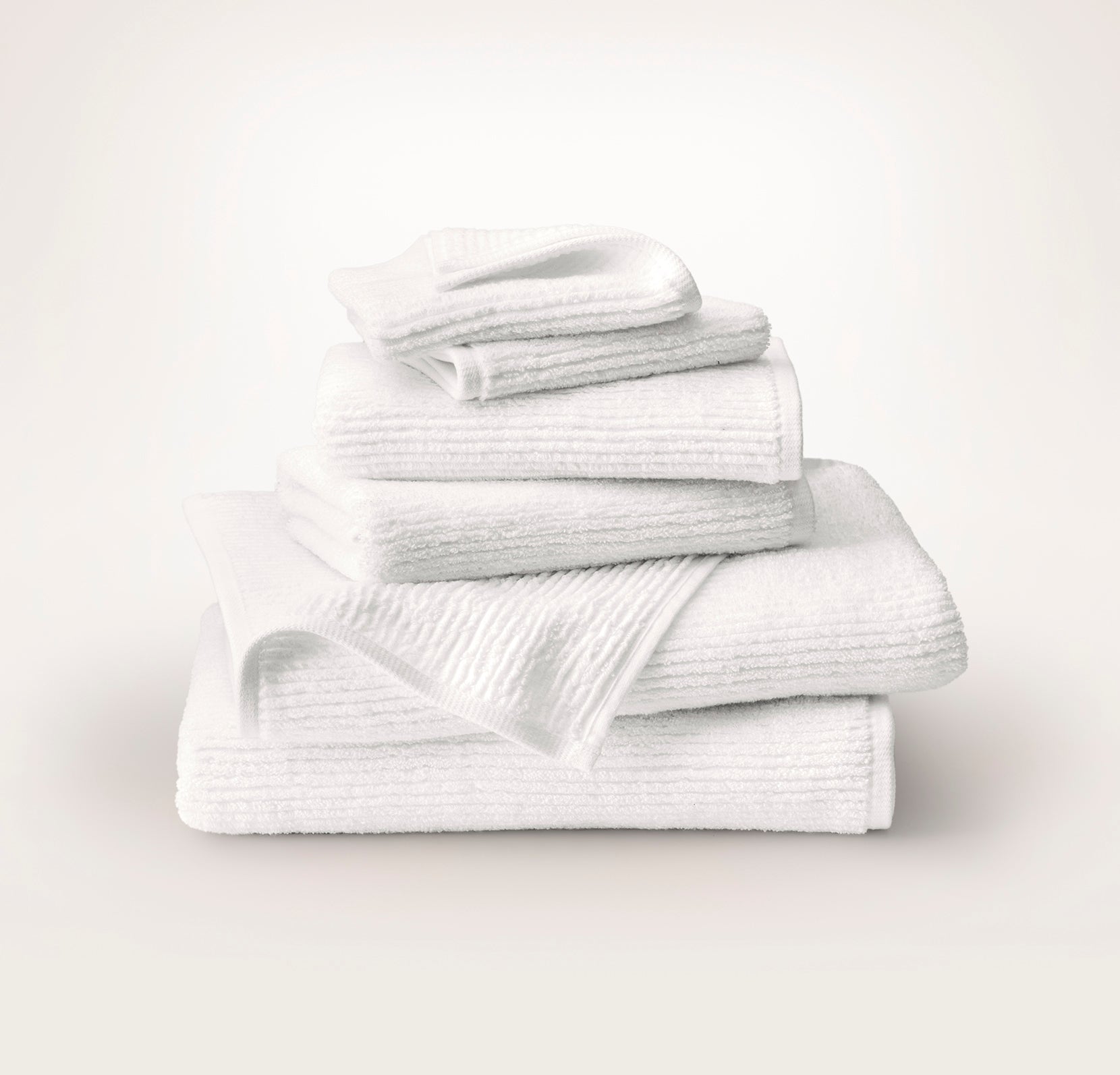 Turkish Ribbed Bath Towel Set