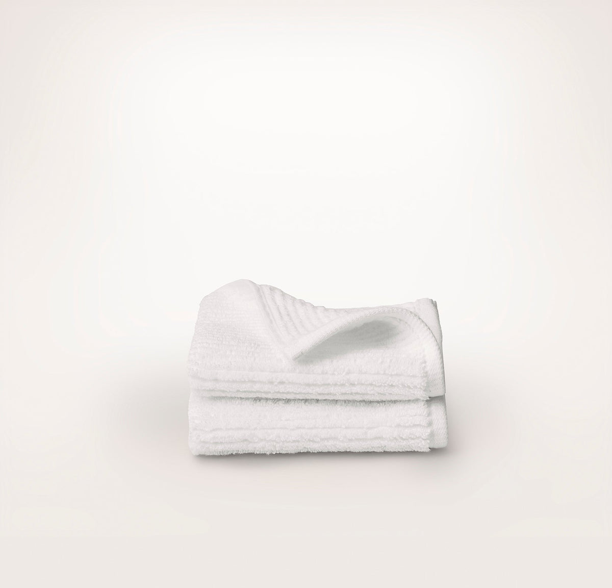 Turkish Ribbed Washcloths (Pair) - White